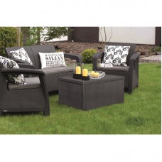 KETER. Set mobilier gradina graphite Corfu Box..